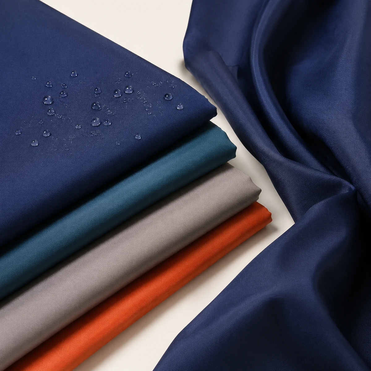 Tafeta de poliéster con acabado impermeable